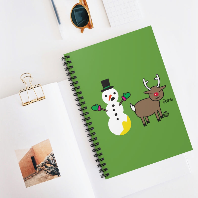 Load image into Gallery viewer, Reindeer Pee Snowman Notebook
