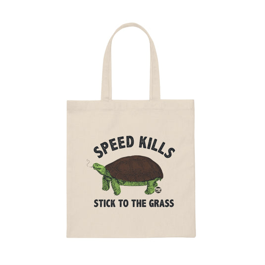 Speed Kills Grass Turtle Tote