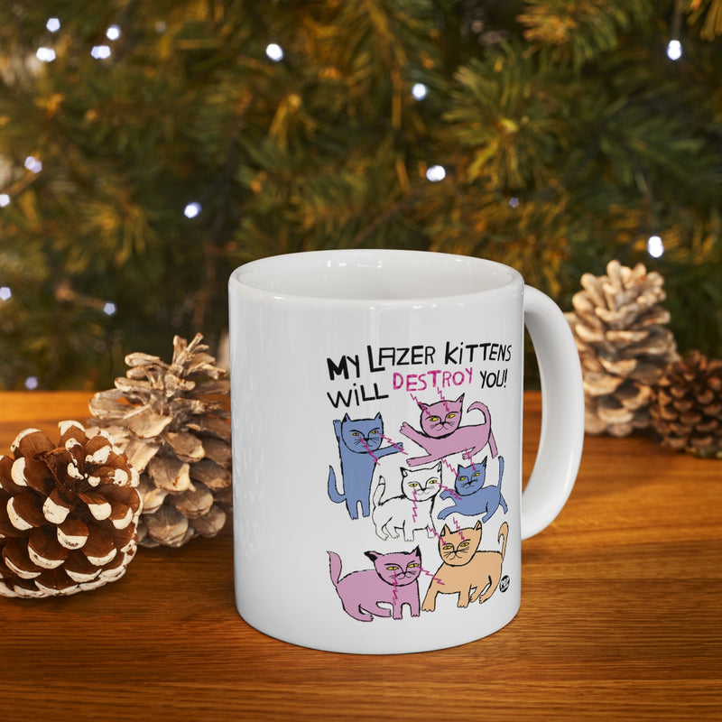 Load image into Gallery viewer, Lazer Kittens Will Destroy You Mug
