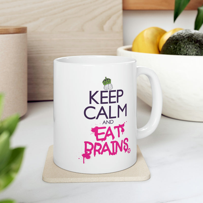 Load image into Gallery viewer, Keep Calm and Eat Brains Coffee Mug
