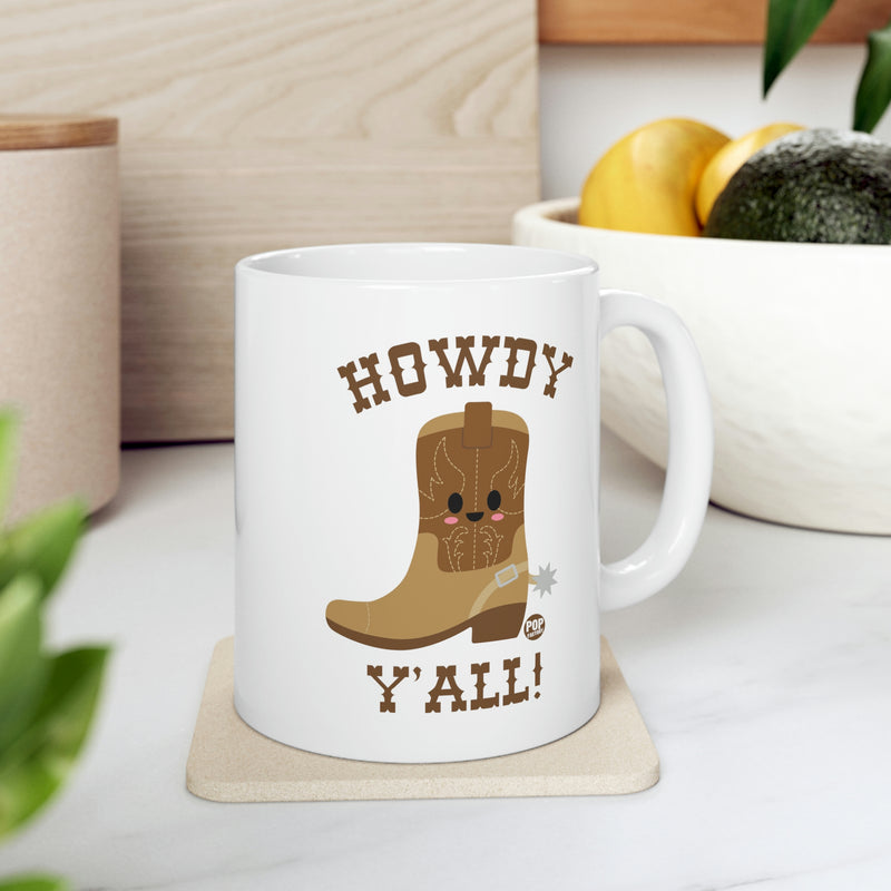 Load image into Gallery viewer, Howdy Y&#39;All Boot Mug
