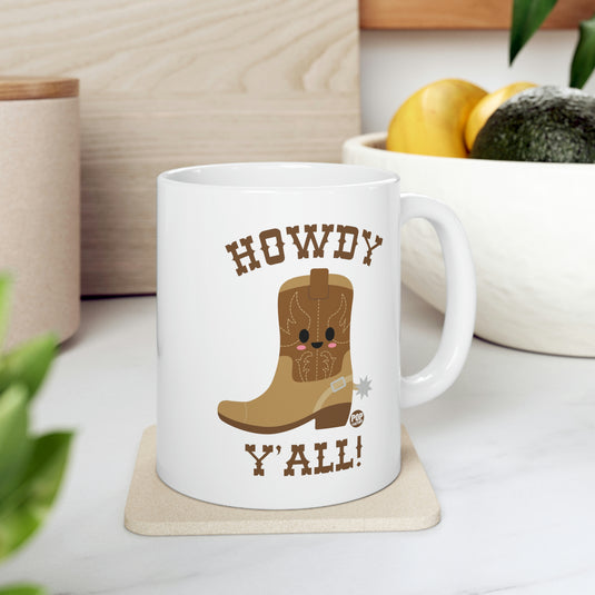 Howdy Y'All Boot Mug