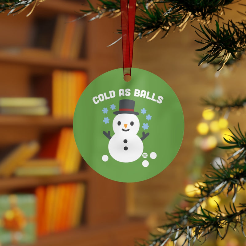 Load image into Gallery viewer, Cold As Balls Snowman Ornament

