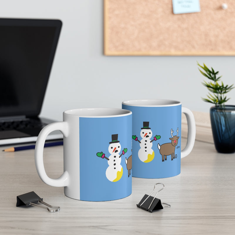 Load image into Gallery viewer, Reindeer Pee Snowman Mug
