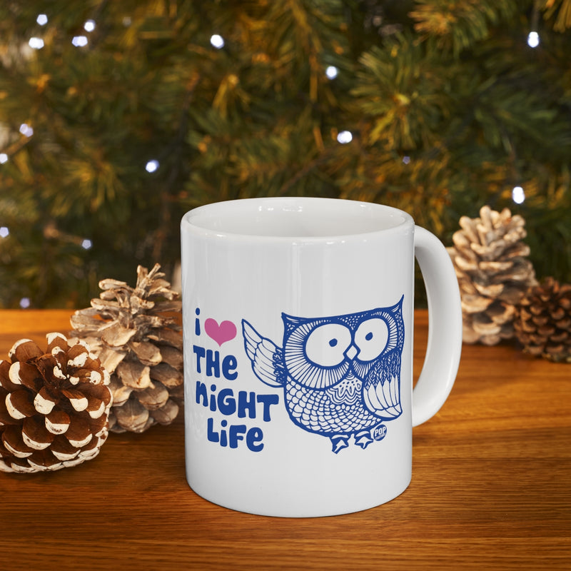 Load image into Gallery viewer, I Love the Night Life Owl Mug
