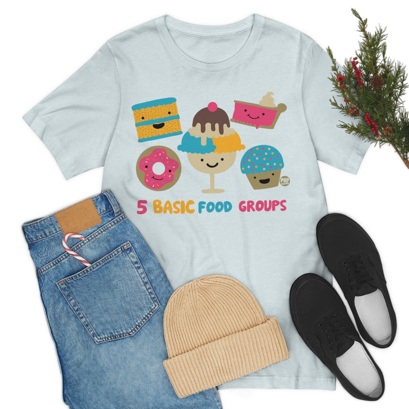 Load image into Gallery viewer, 5 Basic Food Groups Unisex Tee
