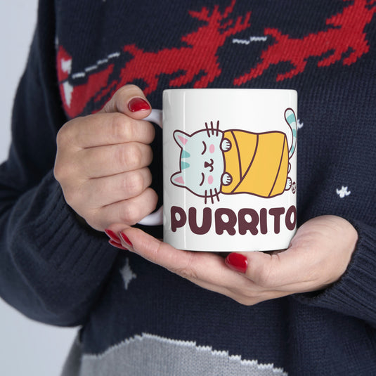 Purrito Cat Coffee Mug